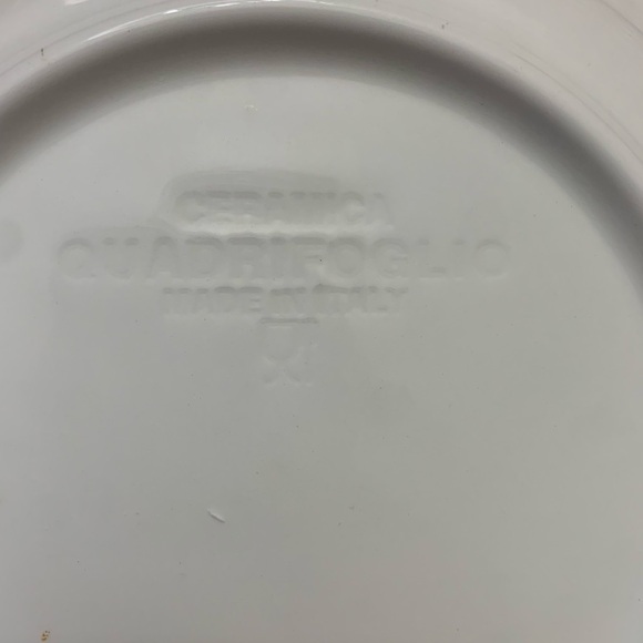 Elegant White Dinner Plates with Blue Floral and Yellow Accents - Picture 2 of 4